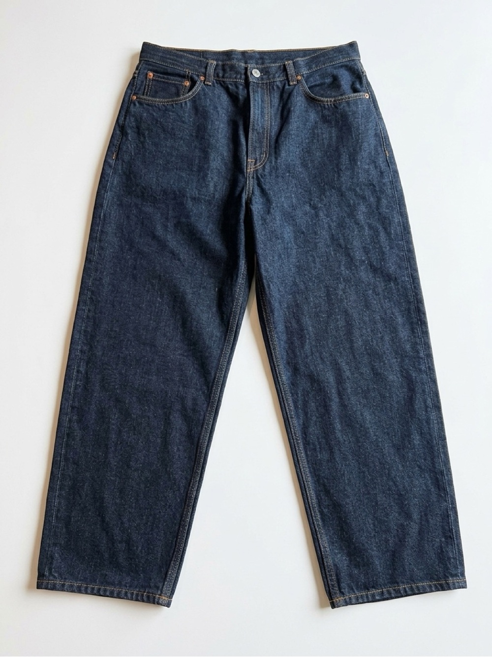 NWOT COS Dark Indigo Wide Leg Straight Jeans Rigid Denim Relaxed Fit